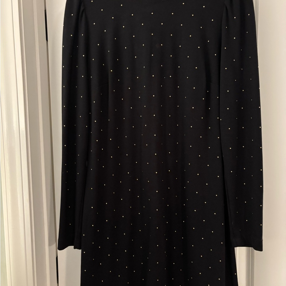 Elegant Black Dress with Gold Accents